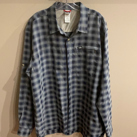 The North Face Other - NORTH FACE MEN’S long sleeve CASUAL SHIRT. Size LARGE blue / grey plaid